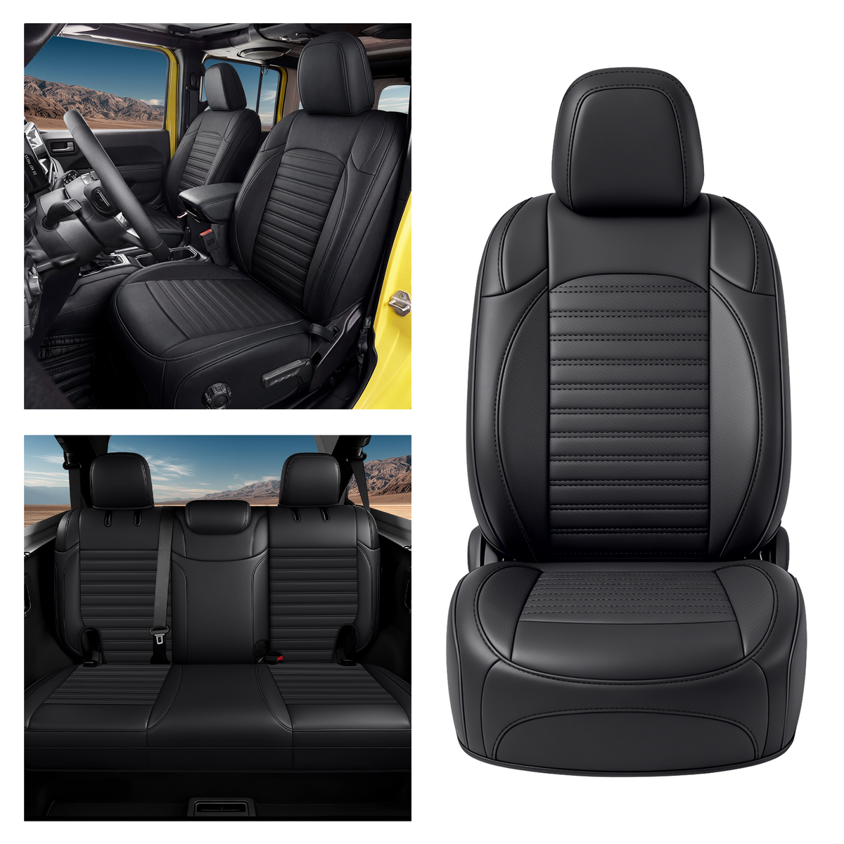 SITCOVER Seat Covers for Wrangler, Series 48, 5-Seat, Black