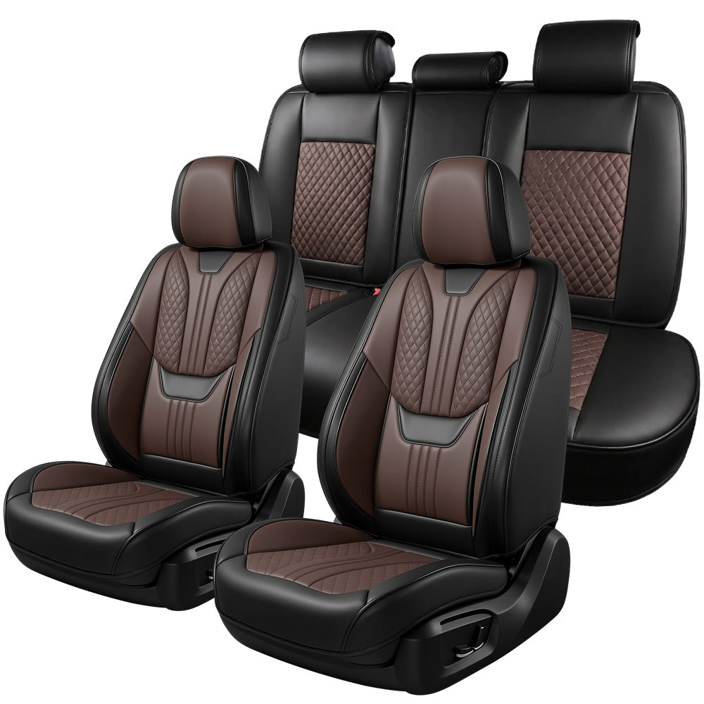 SITCOVER Universal Car Seat Covers - Series 66, 5-Seat, Black/Brown