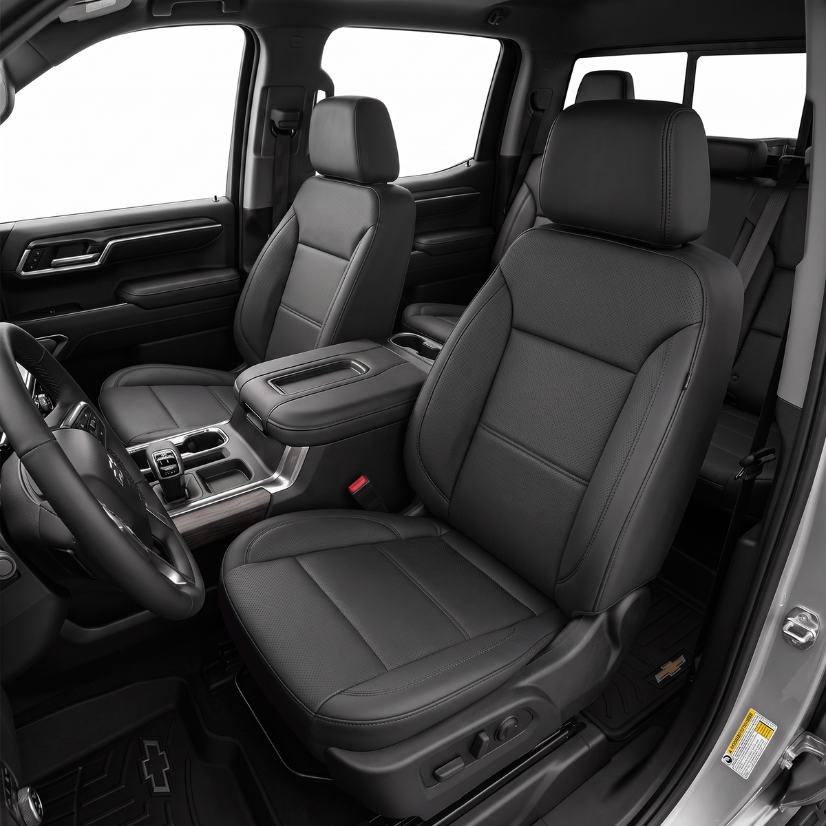 SITCOVER Seat Covers for Chevrolet Silverado LTZ 2019-2026, 5-Seat, Black