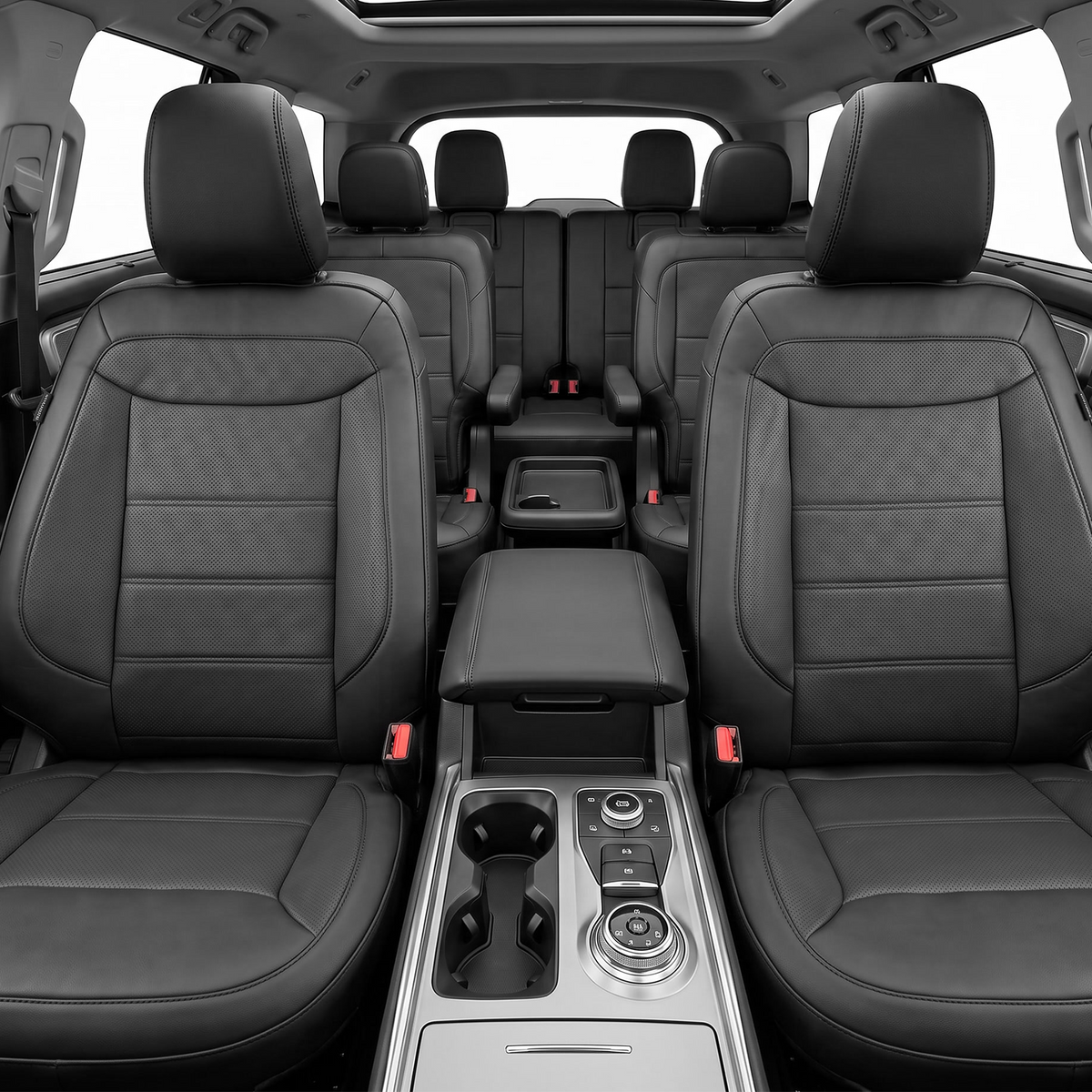 SITCOVER Seat Covers for Ford Explorer XLT 2020-2024, 6-Seat, Black
