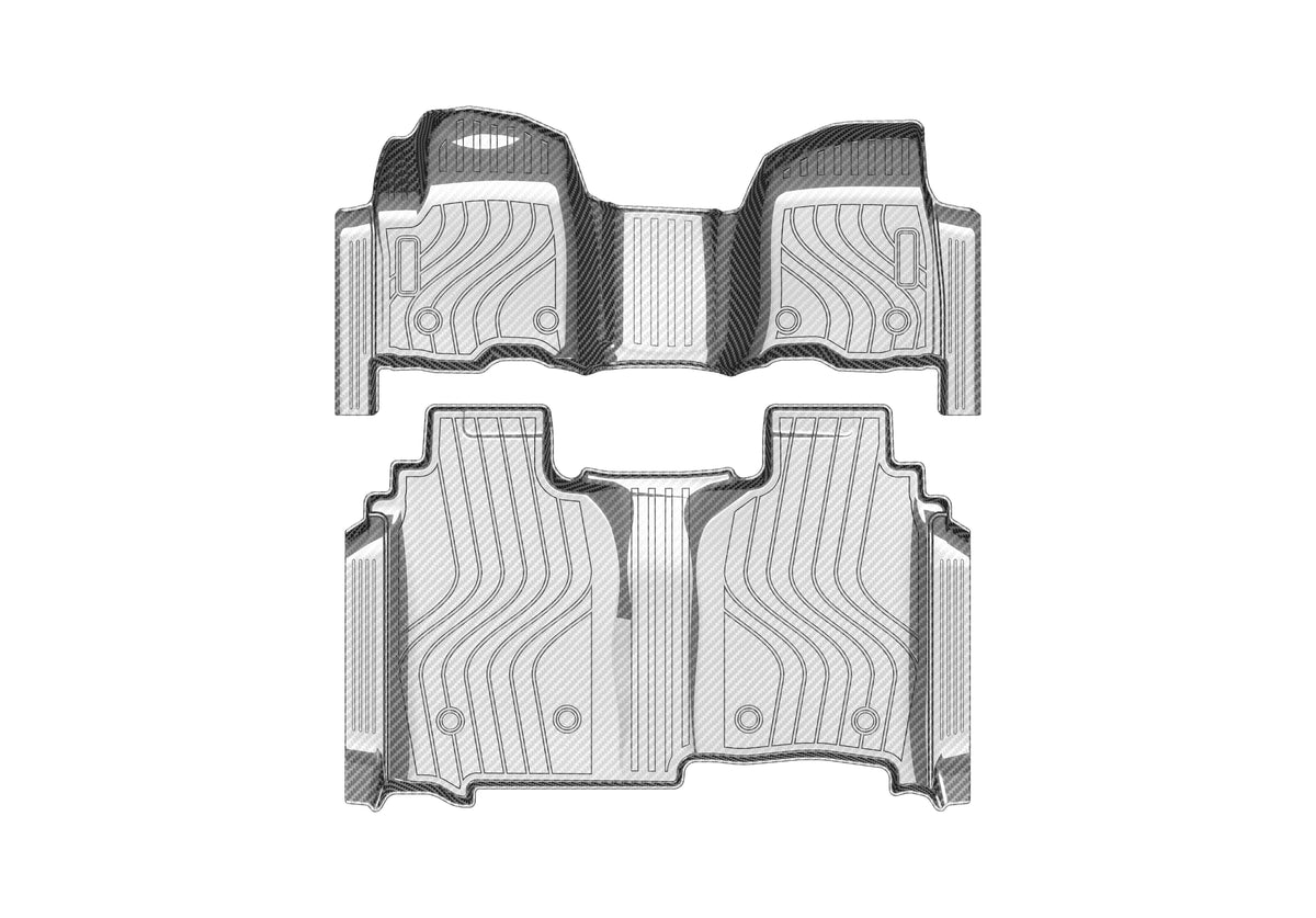 SITCOVER TPV Carbon-Texture Floor Mats - Chevrolet Silverado 1500 2025