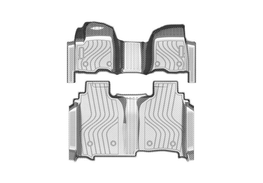SITCOVER TPV Carbon-Texture Floor Mats - Chevrolet Silverado 1500 2025