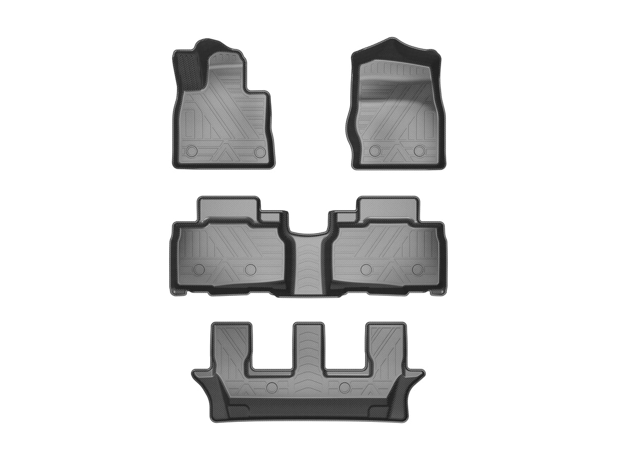 SITCOVER TPV Carbon-Texture Floor Mats - Ford Explorer 2022-2025 7-Seat