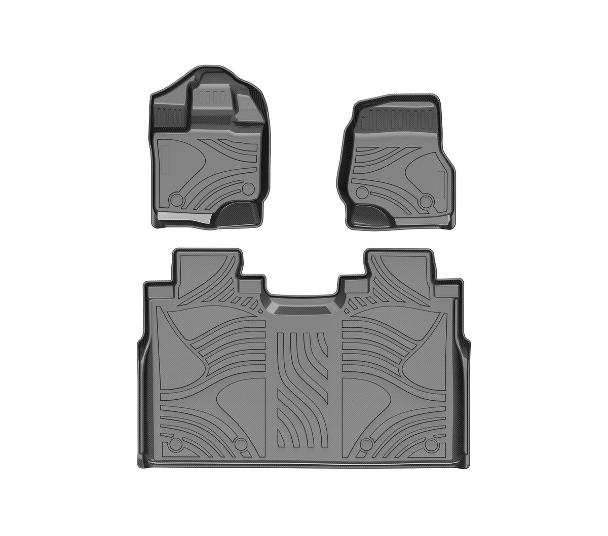 SITCOVER TPV Carbon-Texture Floor Mats - Ford F-150 2015-2024 4-Door Extended