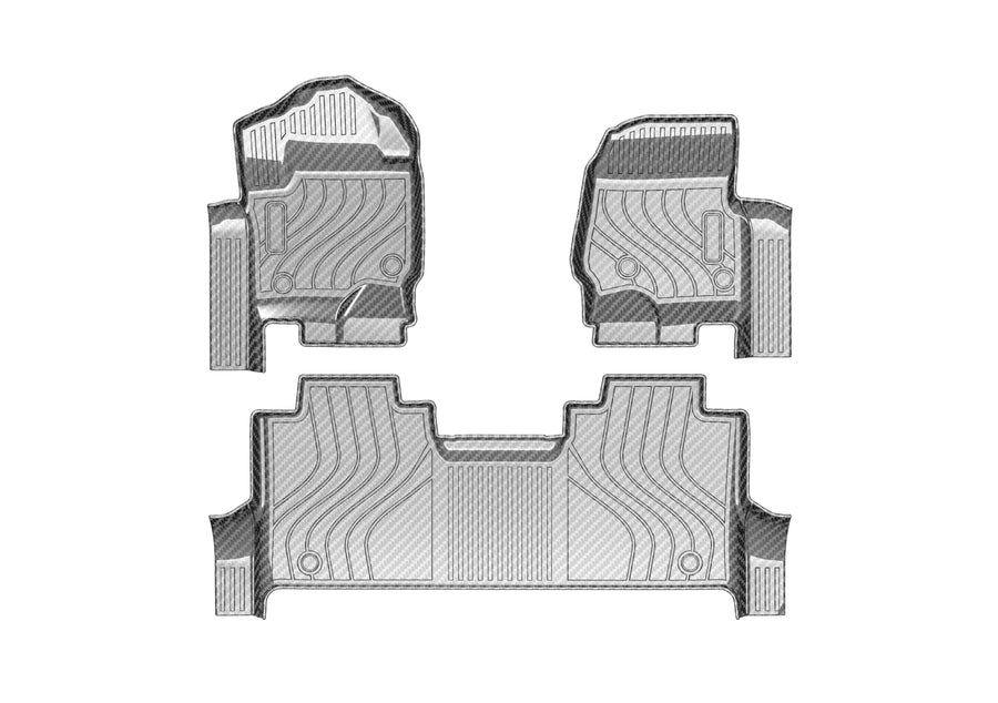 SITCOVER TPV Carbon-Texture Floor Mats - Ford F-250 2022 With Sill Coverage