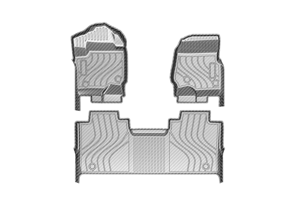 SITCOVER TPV Carbon-Texture Floor Mats - Ford F-250 2022 Without Sill Coverage