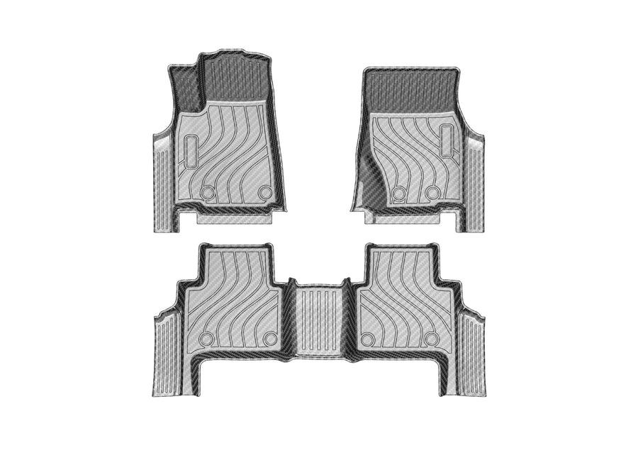SITCOVER TPV Carbon-Texture Floor Mats - Jeep Grand Cherokee 2023-2025 5-Seat With Sill Coverage