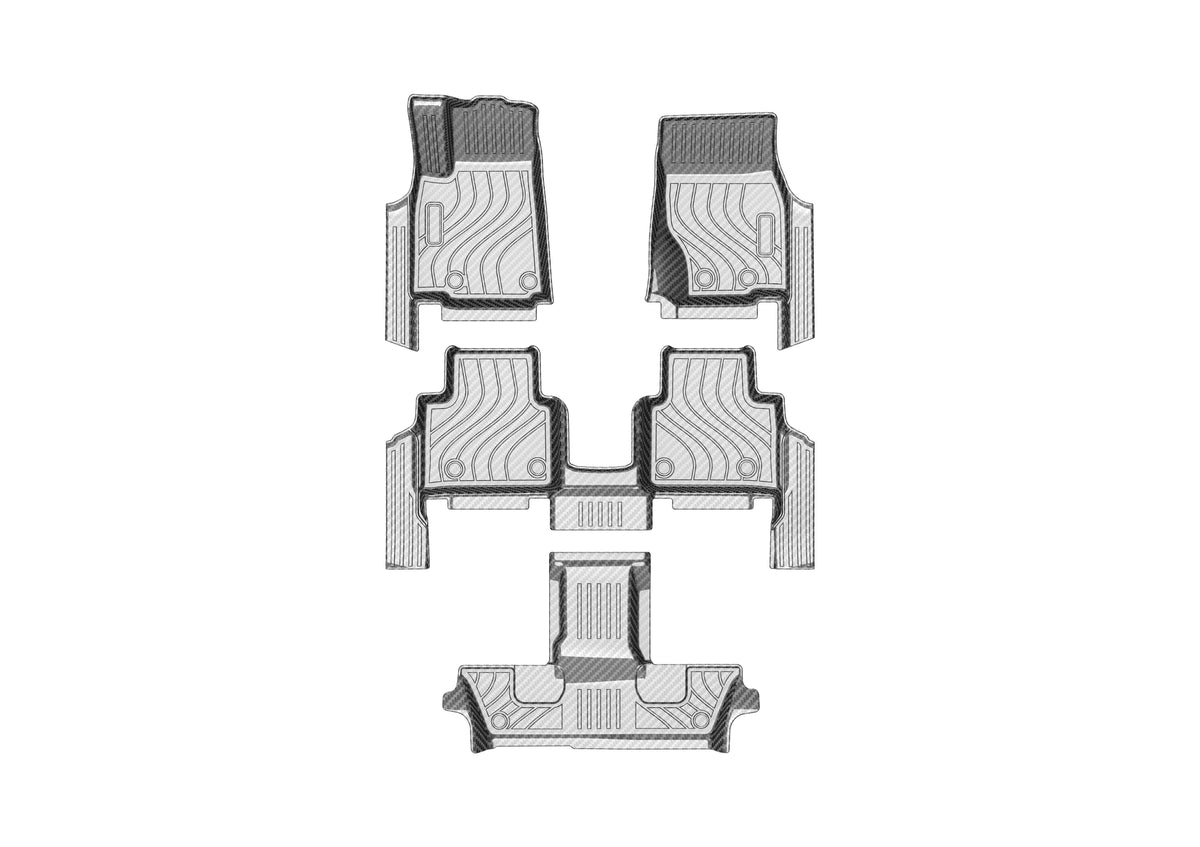 SITCOVER TPV Carbon-Texture Floor Mats - Jeep Grand Cherokee L 2023 6-Seat