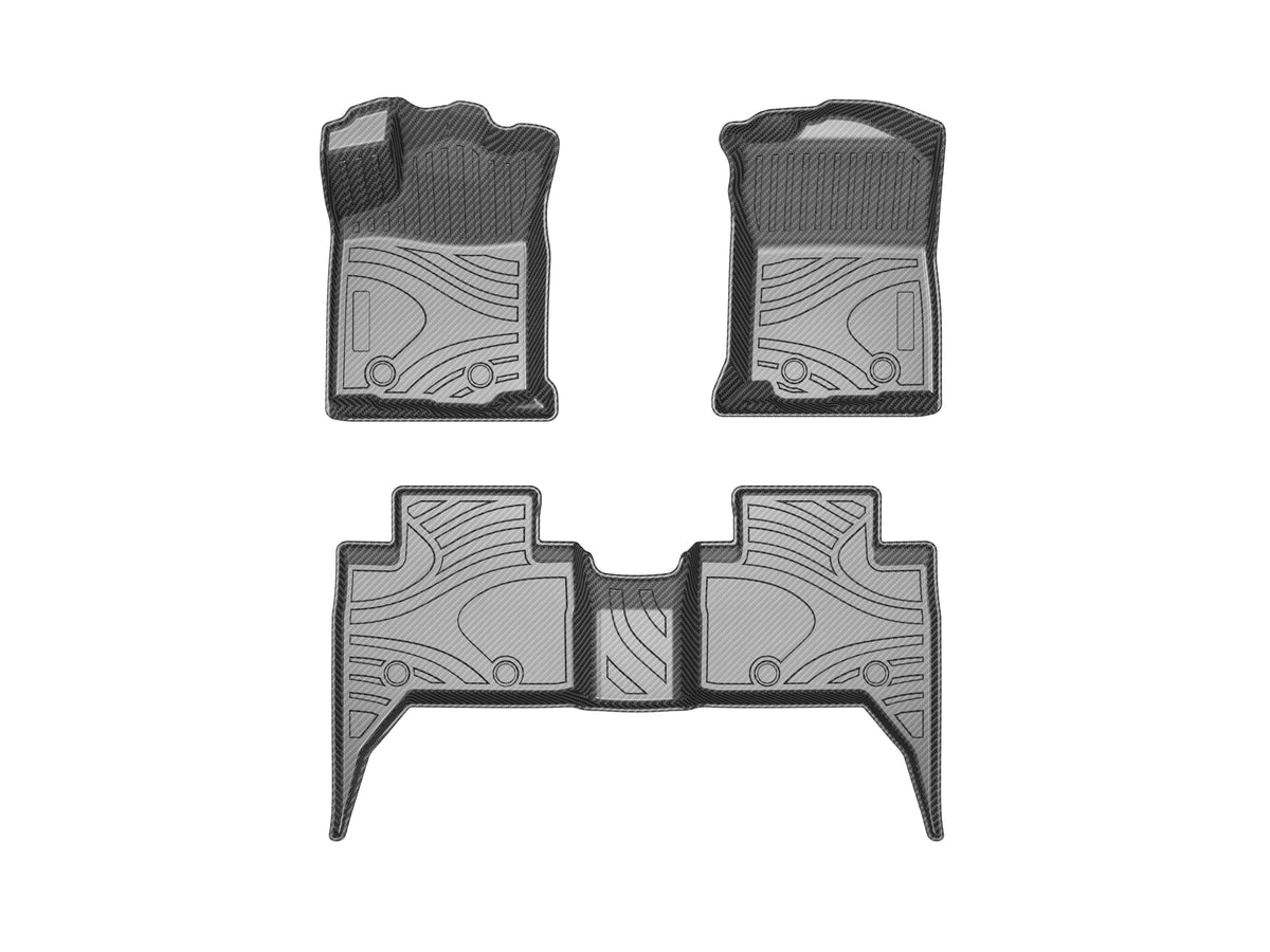 SITCOVER TPV Carbon-Texture Floor Mats - Toyota Tacoma 2016-2023 Without Sill Coverage LHD